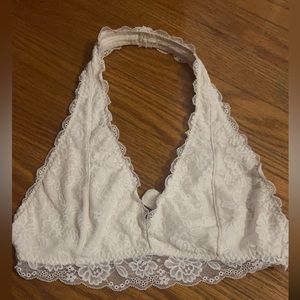 White hollister bralette halter top size small